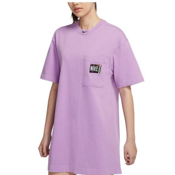 Nike Womens Fuchsia Glow Plus Size  Cotton T-Shirt Dress Material : 100% COTTON - Picture 8 of 10